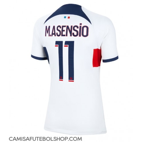 Camisa de time de futebol Paris Saint-Germain Marco Asensio #11 Replicas 2º Equipamento Feminina 2023-24 Manga Curta